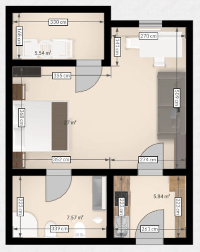 Wohnungsplan Apartment 207